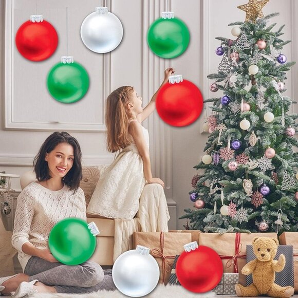 NEW   9 PCS Outdoor Christmas Decorations,Large Inflatable Christmas Balls (9") - Picture 2 of 9